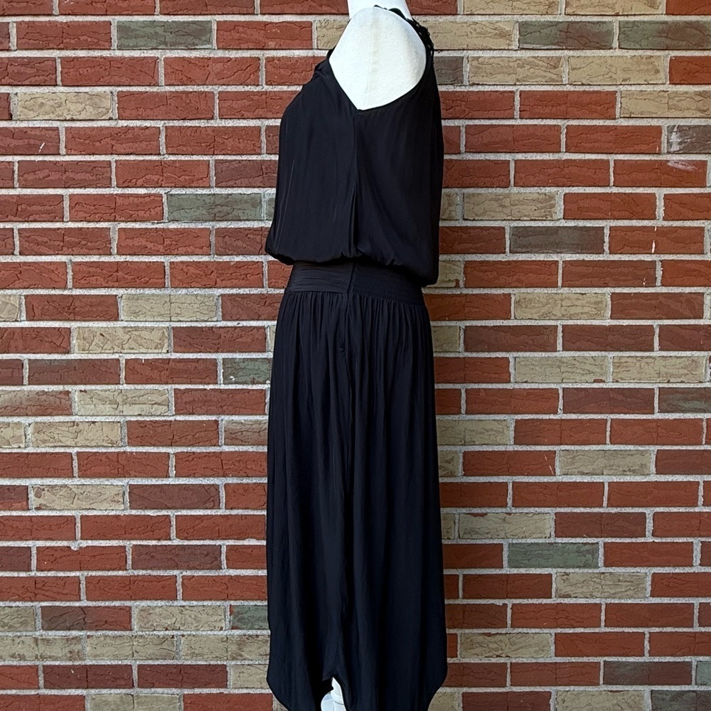 Ramy Brook Ruthie Black Studded Neckline Handkerchief Hem Dress π - Picture 6 of 17